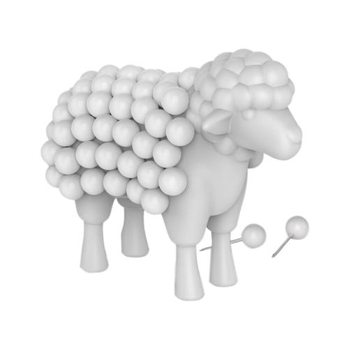 Fred Stuck On Ewe Pushpins And Holder