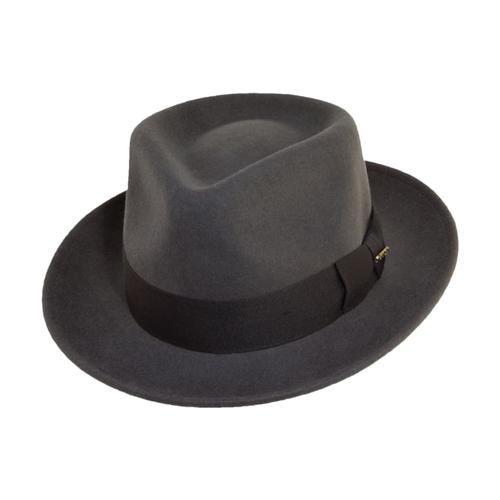Dorfman Pacific Men's Wool Felt Fedora Grey