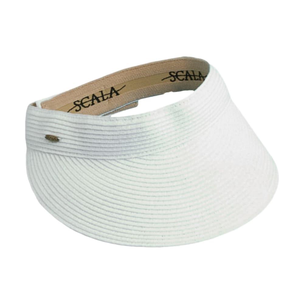 Dorfman Pacific Women's Paper Braid Visor WHITE