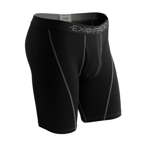 ExOfficio Men's Give-N-Go Sport Mesh 9in Boxer Briefs Solidblk_9995