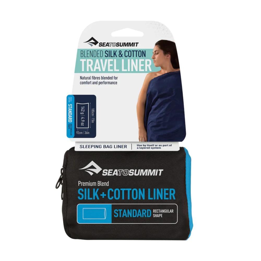  Sea To Summit Silk- Cotton Blend Travel Sleeping Bag Liner - Standard Rectangular