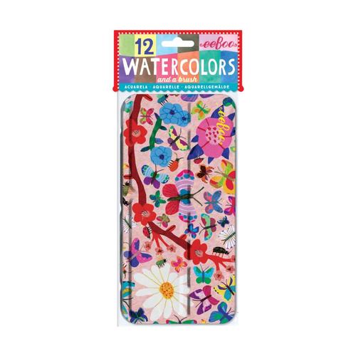 eeBoo Butterflies Watercolors Butterflies