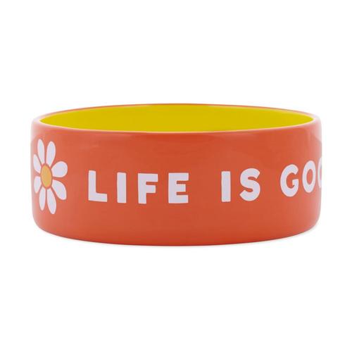 Life Is Good 38oz Ceramic Daisy Dog Bowl - Large Trp_org