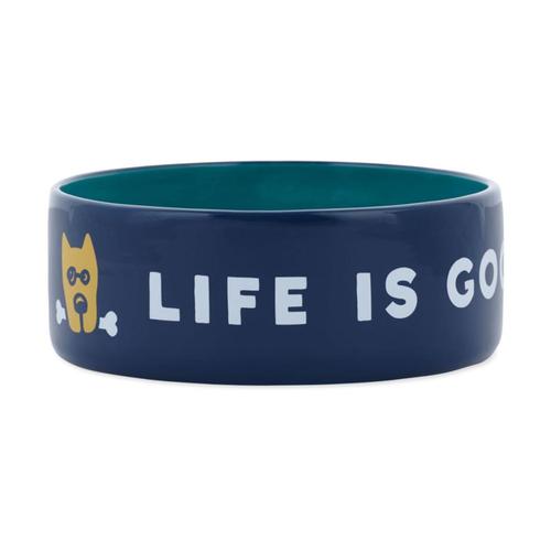 Life Is Good 13oz Ceramic Daisy Dog Bowl Dst_blu