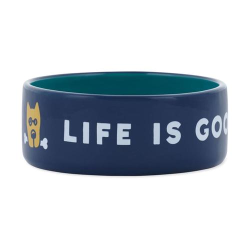 Life is Good 38oz Ceramic Rocket Dog Bowl Dst_blu