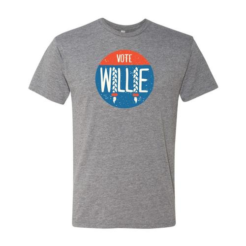 Outhouse Designs Unisex Vote Willie T-Shirt Heathergry