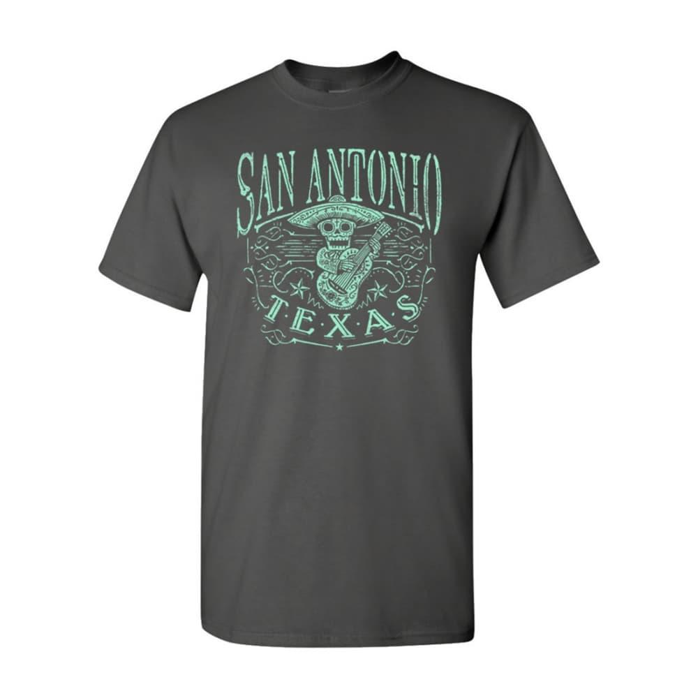 Outhouse Designs Skull Mariachi T-Shirt CHARCOAL