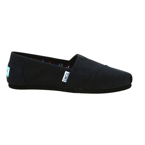 TOMS Women's Classic Canvas Shoes - Black on Black Black.Black