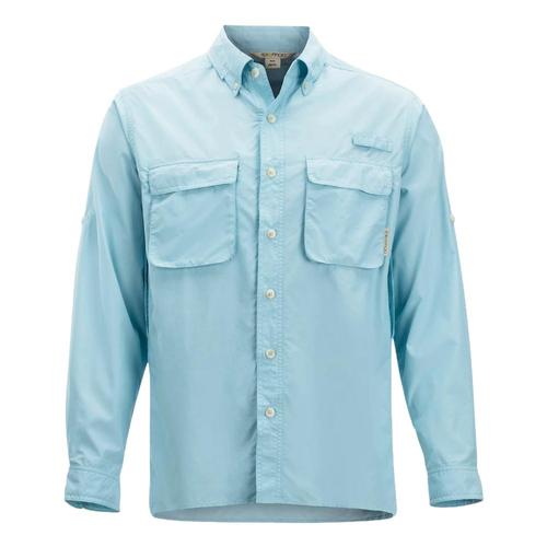 ExOfficio Men's Air Strip Long Sleeve Shirt Airblue