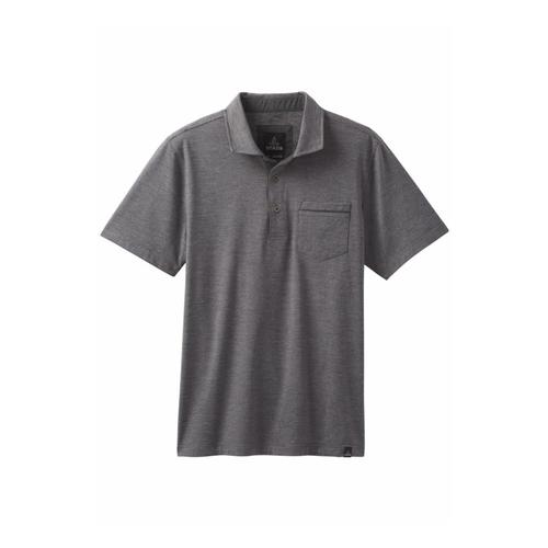 prAna Men's Pacer Polo Charcoal