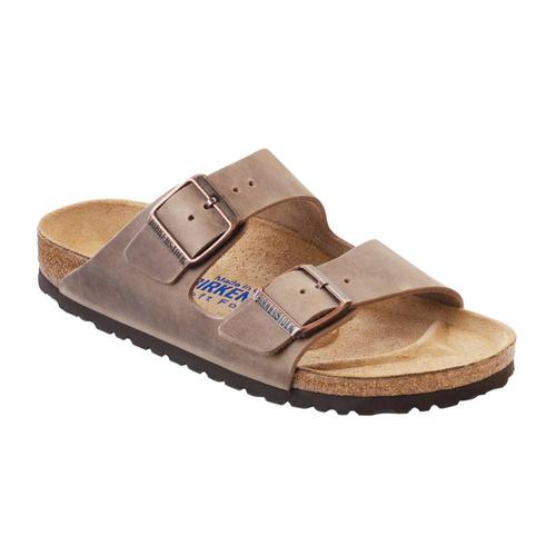 Birkenstock Men's Arizona Soft Footbed Oiled Leather Sandals - Regular Tobacco
