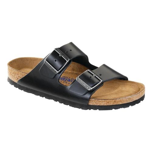 Birkenstock Men's Arizona Soft Footbed Oiled Leather Sandals - Regular Black
