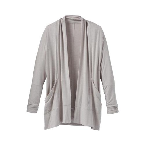 prAna Women's Foundation Wrap Cardigan Ltgrey