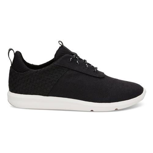 TOMS Women's Black Heritage Canvas Basketweave Cabrillo Sneakers Blkcanvas