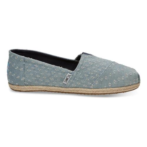 TOMS Women's Seaglass Torn Denim Espadrilles Apargatas Denim