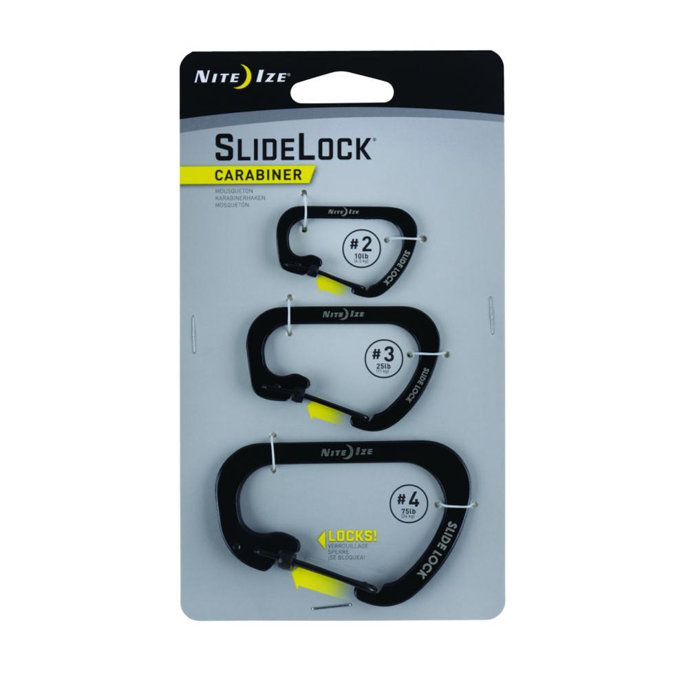 Nite Ize SlideLock Carabiner - 3-Pack BLK