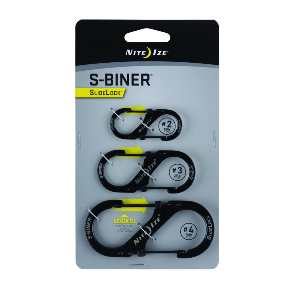 Nite Ize S-Biner SlideLock - 3-Pack BLK