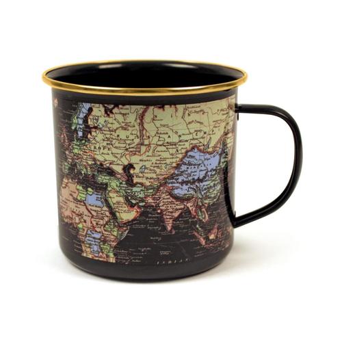 Gift Republic World Enamel Mug - Blue Blue