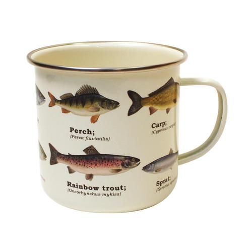Gift Republic Multi Fish Enamel Mug Pale