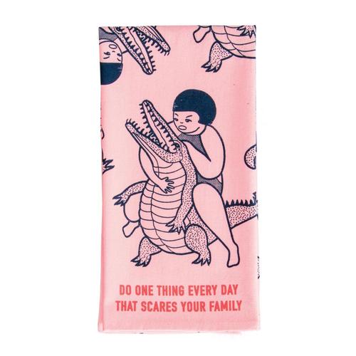 Blue Q Do One Thing That Scares Your Family Dish Towel