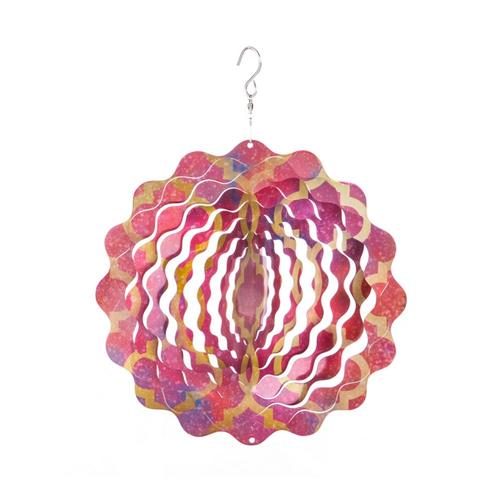 Evergreen Quatrefoil Metal Spectrum Wind Spinner
