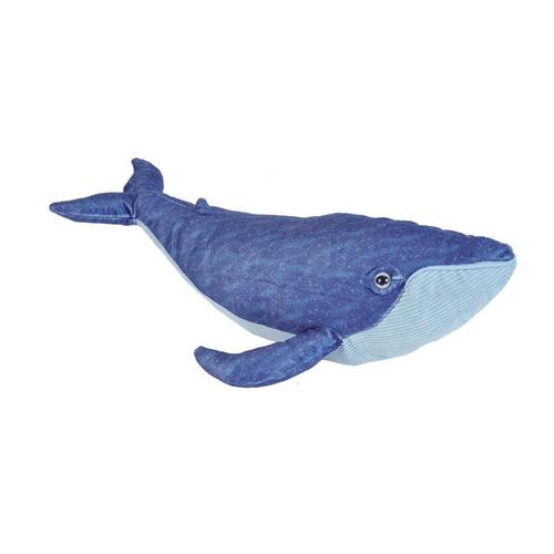 Wild Republic Cuddlekins 15in Blue Whale Stuffed Animal White