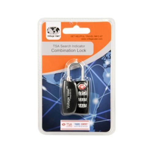 Voltage Valet 3 Dial TSA Indicator Combination Lock Black