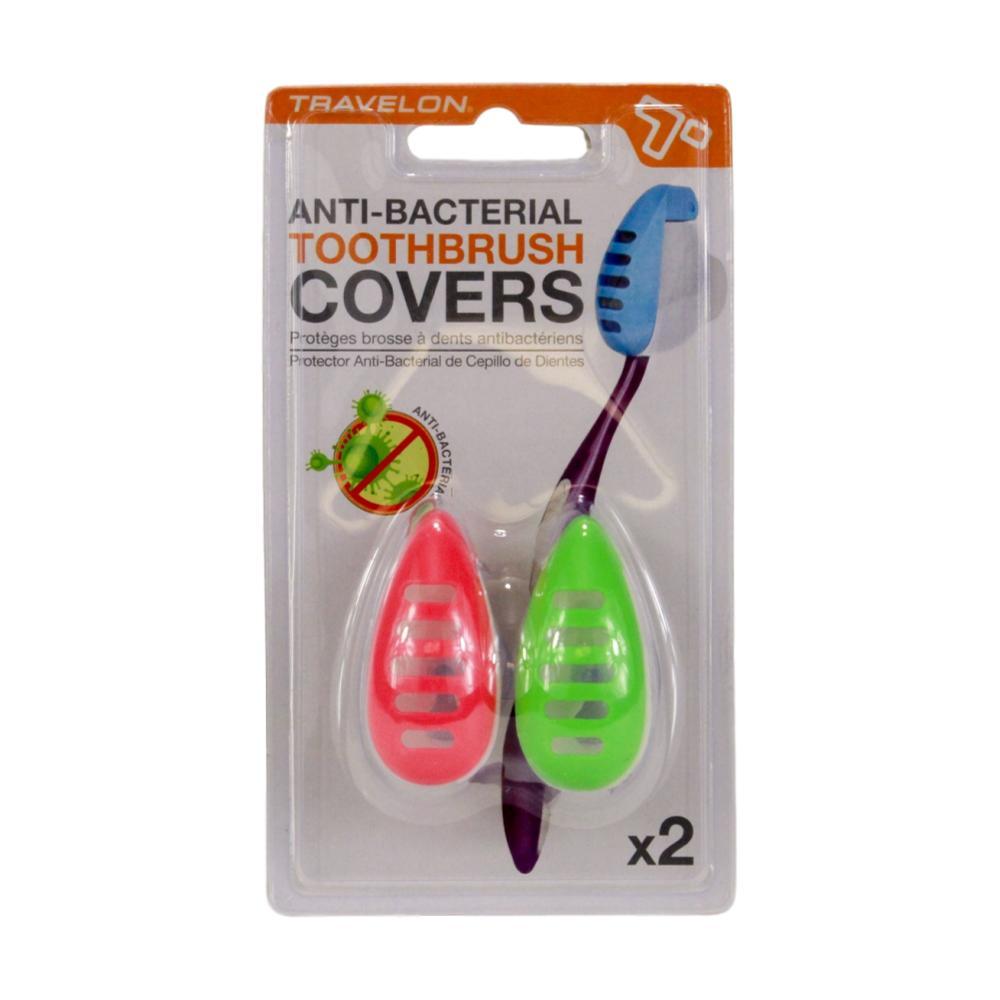 Travelon Set of 2 Anti-Bacterial Toothbrush Covers PINKGREEN