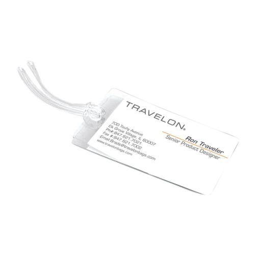 Travelon Set of 3 Self-Laminating Luggage Tags Clear