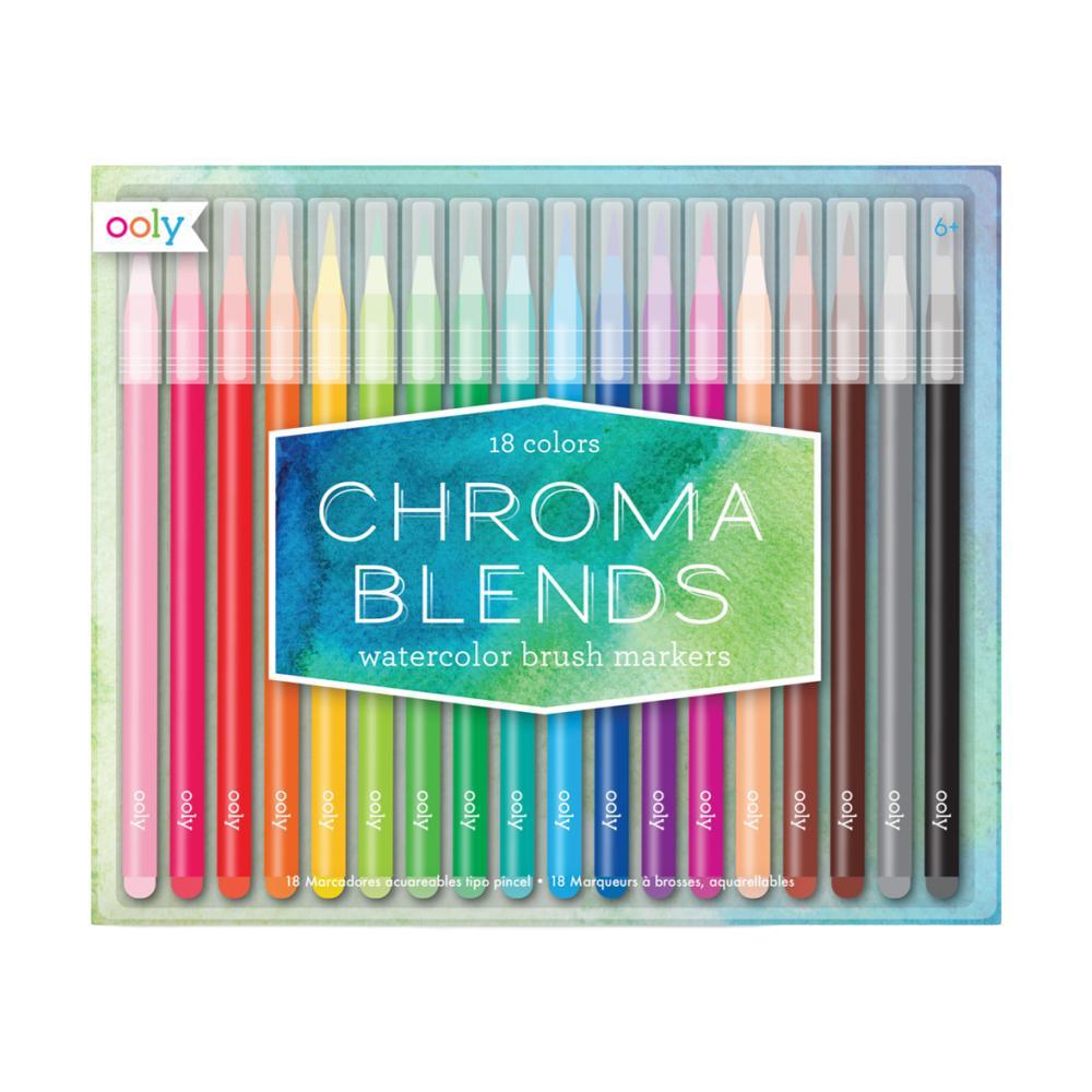OOLY Chroma Blends Watercolor Brush Markers SETOF18
