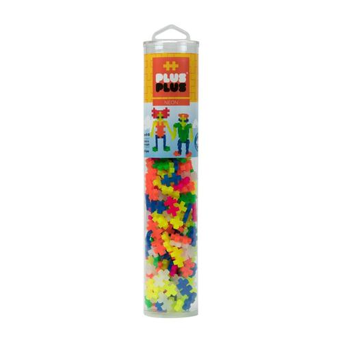 Plus-Plus Open Play Tube - 240 Piece Neon Mix
