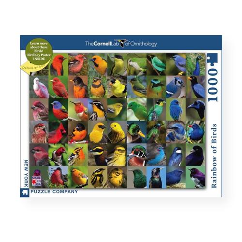 New York Puzzle Company Rainbow of Birds 1000 Piece Jigsaw Puzzle
