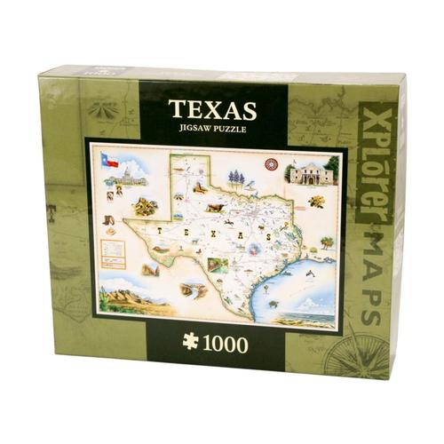 Xplorer Texas Map 1000 Piece Jigsaw Puzzle