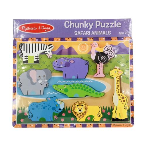 Melissa & Doug First Play Wooden Safari Chunky Puzzle