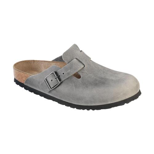 Birkenstock Women's Boston Soft Footbed Oiled Leather Clogs Iron