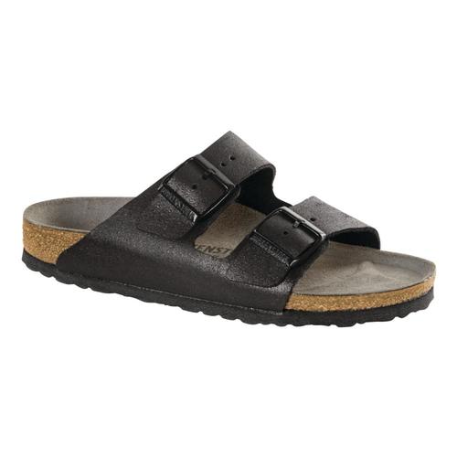 Birkenstock Women's Arizona Leather Sandals Metalblk