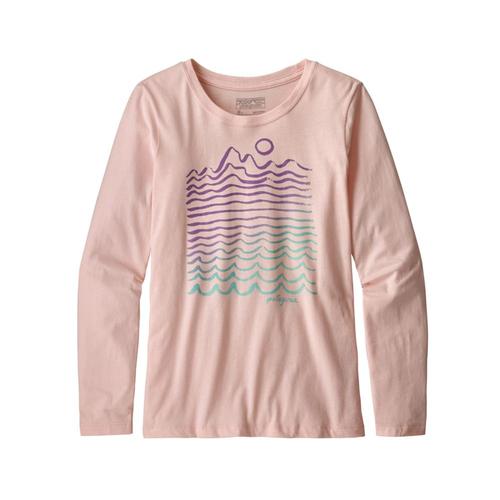 Patagonia Girls Long-Sleeved Graphic Organic T-Shirt Pink_wmpo