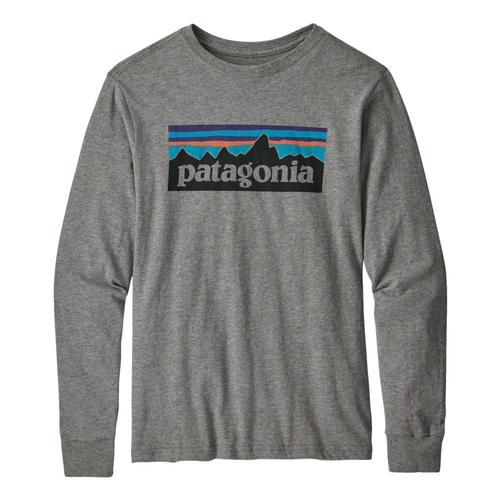 Patagonia Boys Long-Sleeved Graphic Organic T-Shirt Grvl_plog