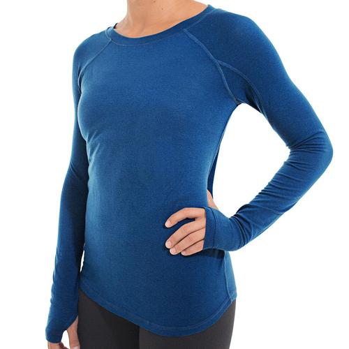 Free Fly Women's Bamboo Midweight Long Sleeve Tee Hthrindigo