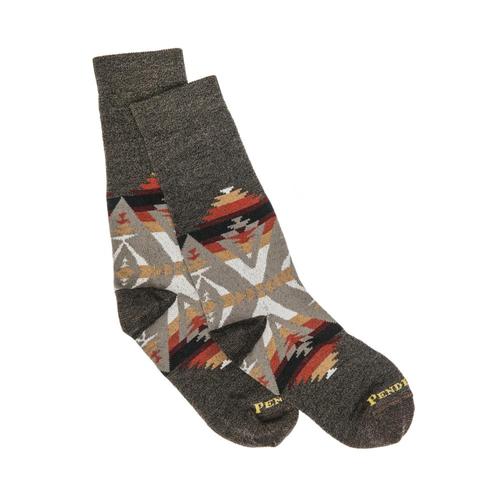 Pendleton Unisex Pacific Crest Crew Socks Brownhthr