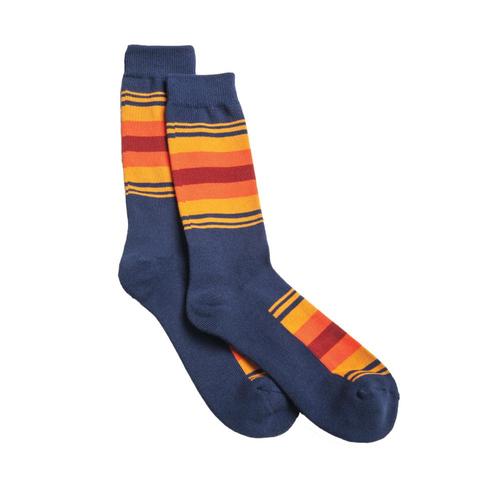 Pendleton Unisex National Park Stripe Crew Socks Navy