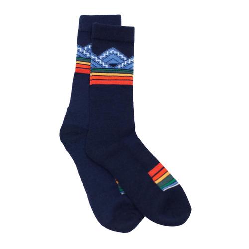 Pendleton Unisex National Park Merino Jacquard Crew Socks Blue