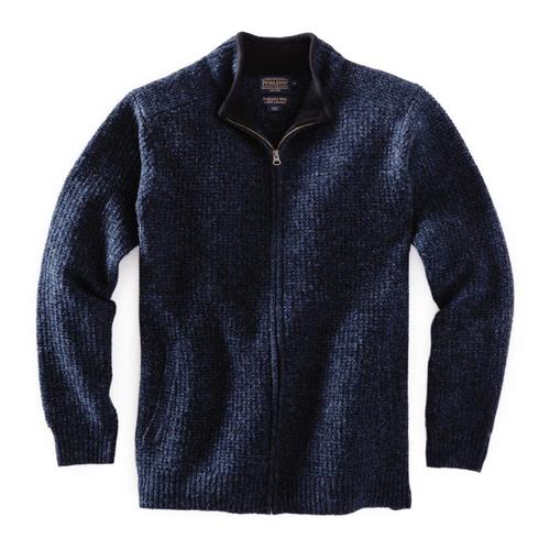 Pendleton Men's Shetland Full-Zip Cardigan Indigohthr