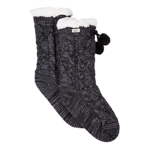 UGG Women's Pom Pom Fleece Lined Crew Socks Nightf_nht