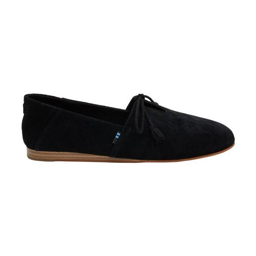 TOMS Women's Black Suede Kelli Flats Black