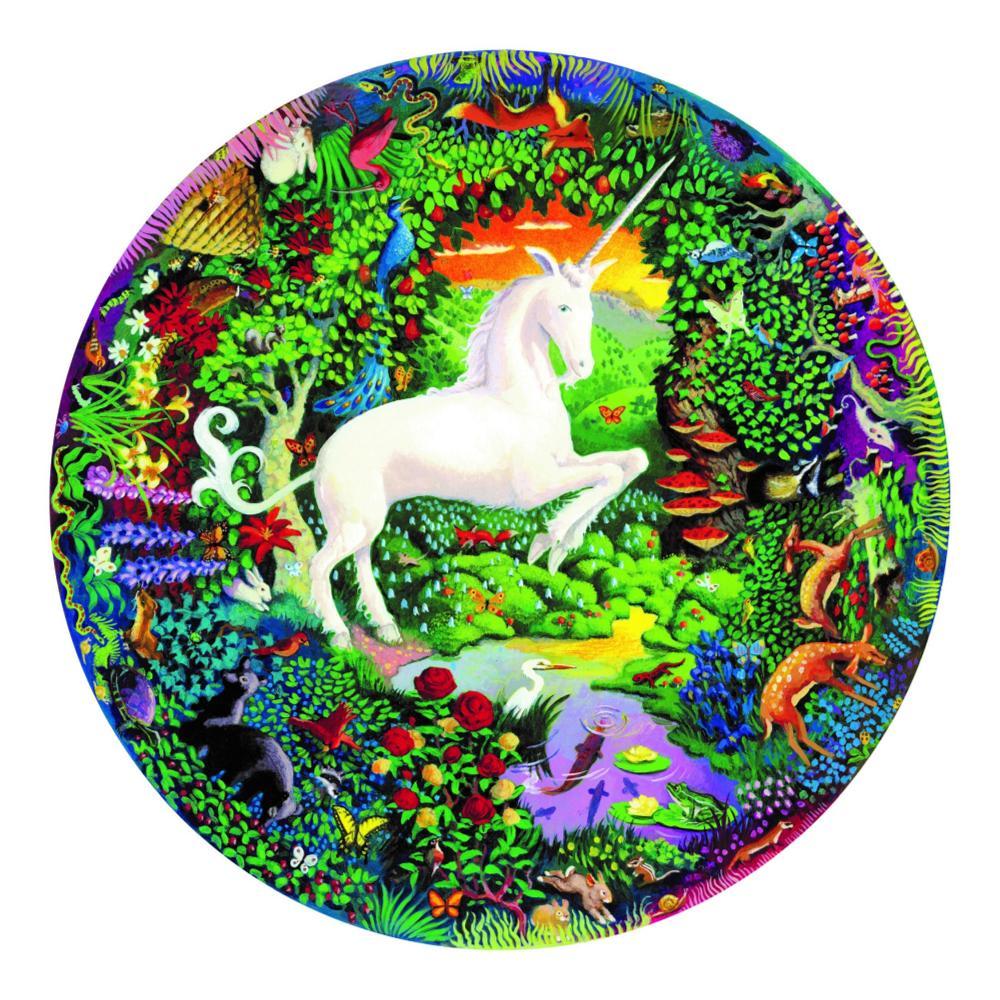Eeboo Unicorn Garden 500- Piece Round Puzzle