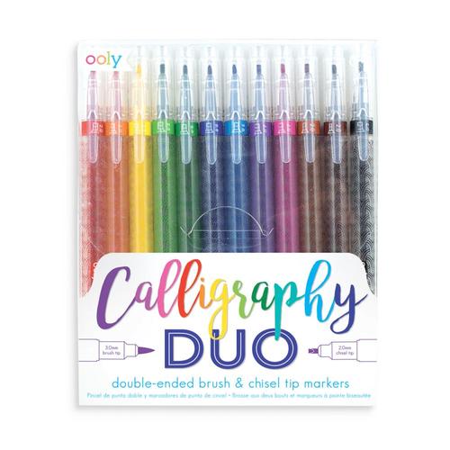 Ooly Calligraphy Duo Chisel and Brush Tip Markers Setof12