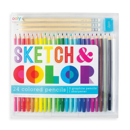 Ooly Sketch and Color Colored Pencil Set - 28pc