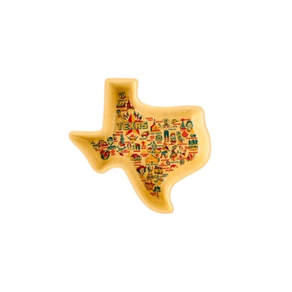 One Hundred 80 Degrees State of Texas Dish YELLOW