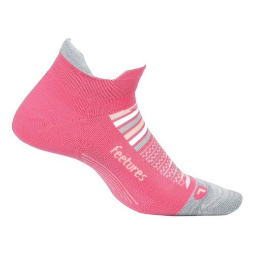 Feetures Unisex Elite Light Cushion No Show Tab Socks Hibiscus